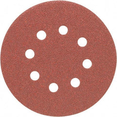 Porter-Cable - 5" Diam, 100 Grit Zirconia Alumina Adhesive PSA Disc - Fine Grade, Tan, C Weighted Backing, Flexible, 15,000 Max RPM - Exact Tool & Supply