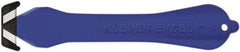 Klever Innovations - Fixed Safety Cutter - 1-1/4" Carbon Steel Blade, Blue Plastic Handle, 1 Blade Included - Exact Tool & Supply