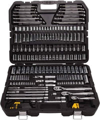 DeWALT - 204 Piece 1/4, 3/8 & 1/2" Drive Mechanic's Tool Set - Comes in Plastic Case - Exact Tool & Supply