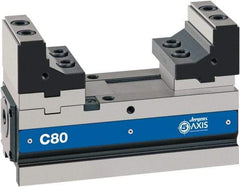 Jergens - 120mm Jaw Width, 200mm Jaw Opening Capacity, 2-Way Angle Stationary Machine Vise - Manual Operation, 1 Station, 55mm Deep - Exact Tool & Supply
