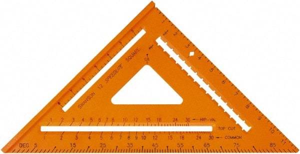 SAVAGE by SWANSON - 12" Blade Length x 12" Base Length, Rafter Square - 1/4" Graduation - Exact Tool & Supply