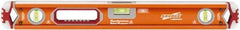 SAVAGE by SWANSON - Magnetic 24" Long 3 Vial Box Beam Level - Aluminum, Orange - Exact Tool & Supply