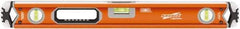 SAVAGE by SWANSON - 24" Long 3 Vial Box Beam Level - Aluminum, Orange - Exact Tool & Supply