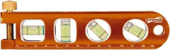 SAVAGE by SWANSON - Magnetic 9" Long 4 Vial Torpedo Level - Aluminum, Orange - Exact Tool & Supply