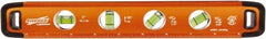 SAVAGE by SWANSON - Magnetic 11" Long 4 Vial Torpedo Level - Aluminum, Orange - Exact Tool & Supply
