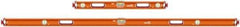 SAVAGE by SWANSON - Magnetic 32" & 78" Long 3 Vial Box Beam Level - Aluminum, Orange - Exact Tool & Supply