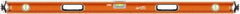 SAVAGE by SWANSON - 54" Long 3 Vial Box Beam Level - Aluminum, Orange - Exact Tool & Supply