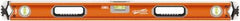 SAVAGE by SWANSON - 36" Long 3 Vial Box Beam Level - Aluminum, Orange - Exact Tool & Supply