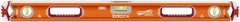 SAVAGE by SWANSON - Magnetic 32" Long 3 Vial Box Beam Level - Aluminum, Orange - Exact Tool & Supply