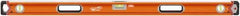SAVAGE by SWANSON - 48" Long 3 Vial Box Beam Level - Aluminum, Orange - Exact Tool & Supply