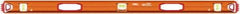 SAVAGE by SWANSON - Magnetic 48" Long 3 Vial I-Beam Level - Aluminum, Orange - Exact Tool & Supply