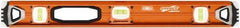 SAVAGE by SWANSON - 24" Long 3 Vial I-Beam Level - Aluminum, Orange - Exact Tool & Supply
