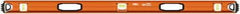SAVAGE by SWANSON - 48" Long 3 Vial I-Beam Level - Aluminum, Orange - Exact Tool & Supply