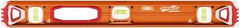 SAVAGE by SWANSON - Magnetic 24" Long 3 Vial I-Beam Level - Aluminum, Orange - Exact Tool & Supply