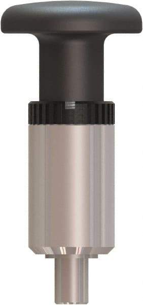 Made in USA - 3/8" Pin Diam, 0.61" Usable Length, Pull Knob Handle Quick Release Pin - 3.79" OAL - Exact Tool & Supply