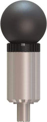 Made in USA - 3/8" Pin Diam, 0.61" Usable Length, Ball Knob Handle Quick Release Pin - 3.59" OAL - Exact Tool & Supply