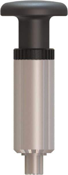 Made in USA - 1/2" Pin Diam, 0.57" Usable Length, Pull Knob Handle Quick Release Pin - 4.45" OAL - Exact Tool & Supply