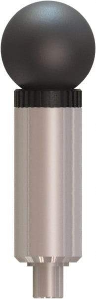 Made in USA - 1/2" Pin Diam, 0.57" Usable Length, Ball Knob Handle Quick Release Pin - 4.4" OAL - Exact Tool & Supply