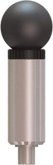 Made in USA - 1/2" Pin Diam, 0.57" Usable Length, Ball Knob Handle Quick Release Pin - 4.4" OAL - Exact Tool & Supply