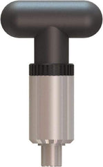 Made in USA - 1/2" Pin Diam, 0.57" Usable Length, T Handle Quick Release Pin - 4" OAL - Exact Tool & Supply