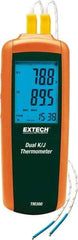 Extech - -328 to 2,501°F Digital Thermometer - LCD Display, K, J Thermocouple Sensor, AAA Battery Power - Exact Tool & Supply