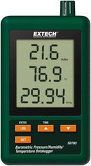 Extech - 32 to 122°F, 10 to 90% Humidity Range, Temp, Pressure Recorder - Exact Tool & Supply