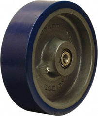 Hamilton - 10 Inch Diameter x 3 Inch Wide, Polyurethane on Cast Iron Caster Wheel - 3,240 Lb. Capacity, 3-1/2 Inch Hub Length, 1 Inch Axle Diameter, Tapered Roller Bearing - Exact Tool & Supply