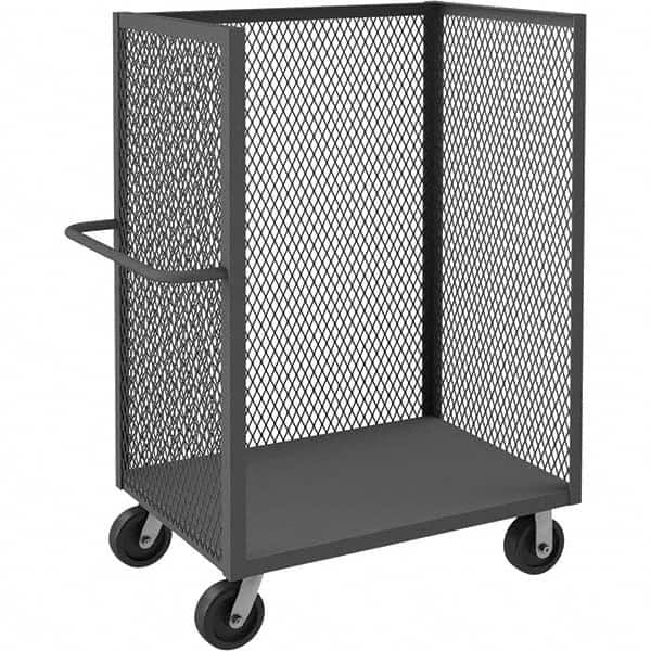 Durham - 2,000 Lb Capacity 1-Shelf 3-Sided Mesh Truck - Exact Tool & Supply