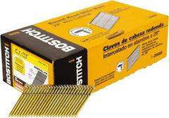 Stanley Bostitch - 12 Gauge 0.113" Shank Diam 2" Long Framing Nails for Power Nailers - Steel, Galvanized Finish, Smooth Shank, Angled Stick Wire Collation, Round Head, Diamond Point - Exact Tool & Supply
