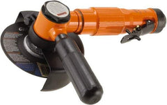 Dotco - 4" Wheel Diam, 13,500 RPM, Pneumatic Cutoff & Cutoff-Grinder Tool - Right Angle Handle, 1/4" Inlet - Exact Tool & Supply