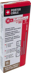 Porter-Cable - 18 Gauge 2" Long Brad Nails for Power Nailers - Steel, Galvanized Finish, Smooth Shank, Straight Stick Collation, Brad Head, Chisel Point - Exact Tool & Supply