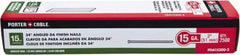Porter-Cable - 15 Gauge 2" Long Finishing Nails for Power Nailers - Steel, Bright Finish, Smooth Shank, Angled Stick Collation, Round Head, Chisel Point - Exact Tool & Supply