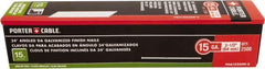 Porter-Cable - 15 Gauge 2-1/2" Long Finishing Nails for Power Nailers - Steel, Galvanized Finish, Smooth Shank, Angled Stick Collation, Round Head, Chisel Point - Exact Tool & Supply
