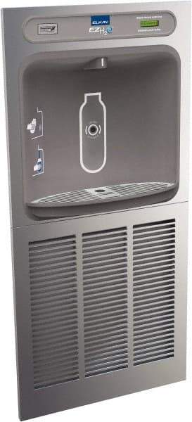 ELKAY - 8 GPH Cooling Capacity In Wall Recessed Water Cooler & Fountain - In-Wall, 20 to 105 psi, 0.20 hp, Stainless Steel - Exact Tool & Supply