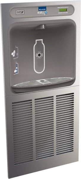 ELKAY - 8 GPH Cooling Capacity In Wall Recessed Water Cooler & Fountain - In-Wall, 20 to 105 psi, 0.20 hp, Stainless Steel - Exact Tool & Supply