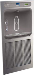 ELKAY - 8 GPH Cooling Capacity In Wall Recessed Water Cooler & Fountain - In-Wall, 20 to 105 psi, 0.20 hp, Stainless Steel - Exact Tool & Supply