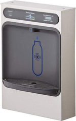 Halsey Taylor - 8 GPH Cooling Capacity Surface Mount Water Cooler & Fountain - Bottle Filling, 20 to 105 psi, 0.20 hp, Stainless Steel - Exact Tool & Supply