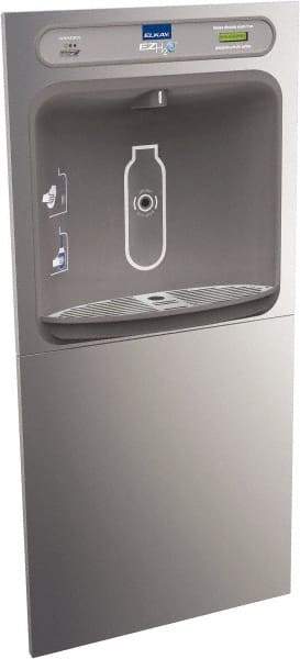 ELKAY - 8 GPH Cooling Capacity In Wall Recessed Water Cooler & Fountain - In-Wall, 20 to 105 psi, 0.20 hp, Stainless Steel - Exact Tool & Supply