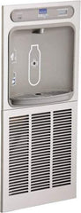 ELKAY - 8 GPH Cooling Capacity Barrier Free Wall Mounted Water Cooler & Fountain - In-Wall, 20 to 105 psi, 0.20 hp, Stainless Steel - Exact Tool & Supply