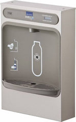 Halsey Taylor - 8 GPH Cooling Capacity Surface Mount Water Cooler & Fountain - Bottle Filling, 20 to 105 psi, 0.20 hp, Stainless Steel - Exact Tool & Supply