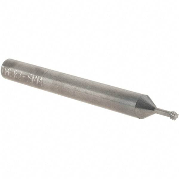 Scientific Cutting Tools - M3x0.50 Metric Coarse, 0.09" Cutting Diam, 3 Flute, Solid Carbide Helical Flute Thread Mill - Internal Thread, 0.225" LOC, 2-1/2" OAL, 1/4" Shank Diam - Exact Tool & Supply