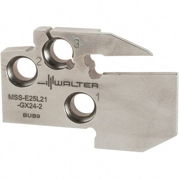 Walter - Left Hand Cut, Single End Indexable Cut-Off Blade - 0.827" Max Depth of Cut, MSS-E Blade - Exact Tool & Supply