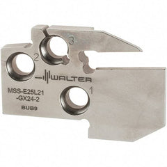 Walter - Left Hand Cut, Single End Indexable Cut-Off Blade - 0.827" Max Depth of Cut, MSS-E Blade - Exact Tool & Supply