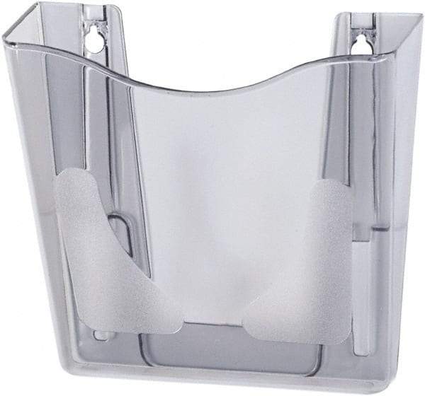 Deflect-o - 10-1/4" Wide x 10" High x 4" Deep Plastic Wall File - 1 Compartment, Smoke - Exact Tool & Supply