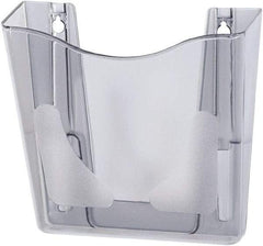 Deflect-o - 10-1/4" Wide x 10" High x 4" Deep Plastic Wall File - 1 Compartment, Smoke - Exact Tool & Supply