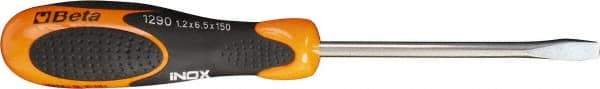 Beta - 2.5mm Blade Width, Standard Slotted Screwdriver - Round Shank, Ergonomic Handle - Exact Tool & Supply