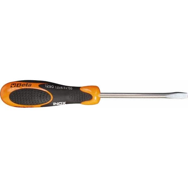 Beta - 6.5mm Blade Width, 10" OAL, Standard Slotted Screwdriver - Exact Tool & Supply