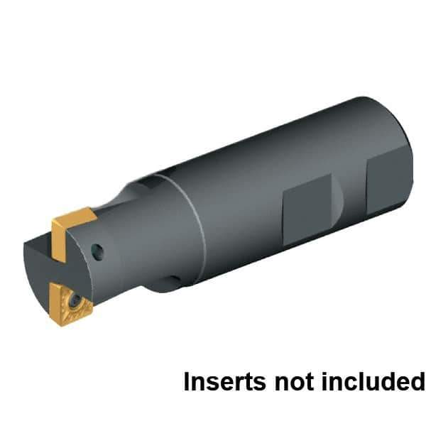 Kennametal - 1" Cut Diam, 1" Shank Diam, 3-1/2" OAL, Indexable Square Shoulder End Mill - Weldon Shank, 0° Lead Angle - Exact Tool & Supply