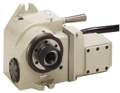 Yuasa - 3 Spindle, 66.6 Max RPM, 1 hp, Horizontal & Vertical CNC Collet Rotary Indexer - 17 kg (38 Lb) Max Horiz Load, 150.11mm Centerline Height - Exact Tool & Supply