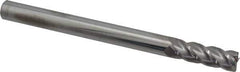 Accupro - 1/2", 4 Flute, Single End, Solid Carbide, 0.015" Corner Radius End Mill - 6" OAL, 40° Helix, Right Hand Flute, 1-1/2" LOC, Right Hand Cut - Exact Tool & Supply
